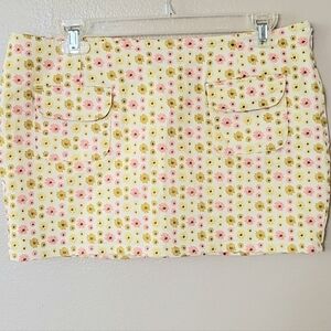 Motel Rocks Imsa Daisy Chain Cream Mini Skirt - Size Medium